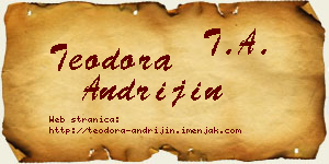 Teodora Andrijin vizit kartica